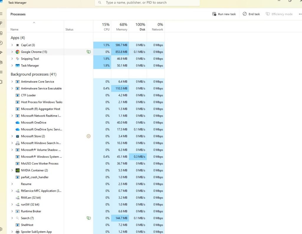 Optimize Background Apps for 100% RAM Power