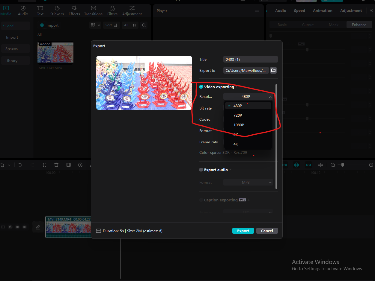best video editing settings