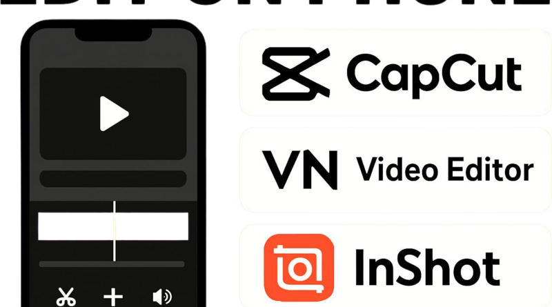 “mobile video editing apps on smartphone using CapCut and VN editor”